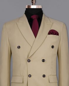 Look sharp and make an impact in this double breasted Blazer from French Crown. Made using high quality material with adequate stretch for comfort, this regular fit Blazer features double breasted closure and a peak lapel. Style it over a black shirt, a matching tie, and oxford shoes for your client meetings. In addition to being constructed from Imported Superior Fabrics, French crown Blazers are built with top quality components and thoughtful construction. Terry Rayon Fabric: Terry Rayon is a Peak Lapel, Long Blazer, Blazer And Shorts, Fitted Blazer, Breasted Blazer, Double Breasted Blazer, Blazers For Men, Long Shorts, Rayon Fabric