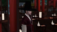 TS4 Korean traditional hat, male Korean Traditional Clothing, Traditional Korean, Traditional Outfits, How To Wear