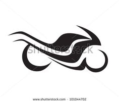 motorcycle logo design on white background, suitable for use in print or webpages