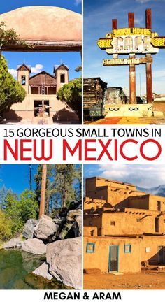 a collage of photos with the words new mexico