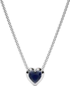 Heart Cut Sapphire Necklace As Gift, Heart Cut Sapphire Necklace Gift, Heart-shaped Sapphire Necklace For Gift, Elegant Blue Heart Necklace, Formal Sapphire Heart Necklace, Elegant Sapphire Heart Pendant Necklace, Elegant Sapphire Necklaces For Valentine's Day, Heart-shaped Sapphire Jewelry For Formal Occasions, Blue Heart Cut Necklace For Formal Occasions