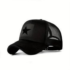 ✨ AMERICAN STAR  Baseball Cap Tracker Hat BLACK ✨Solid 100% Adjustable Baseball Cap. Lukkizara Originals Baseball Cap. Baseball style. Baseball hats come in one size with an adjustable snap - for premium comfort.     ✨Size from S to XL. ✨The adjustable back strap easily adjusts to fit most sizes. 21" (53.5 CM) - 23 1/2" (60 CM). ✨PREMIUM MATERIAL : The moisture-wicking property of polyester is excellent. It excellently absorbs sweat from the skin, leaving it dry and comfortable. You would, there Plain Baseball Caps, Baseball Cap Women, Topi Snapback, Black Trucker Hat, Cap Women, Baseball Women, Sport Hat, Mesh Cap, Womens Baseball Cap