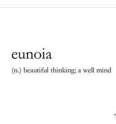 the word eunoia is written in different languages