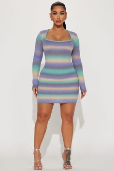 Available In Multi Color. Sweater Mini Dress Square Neck Long Sleeve Stretch Dress Length = 33" Disclaimer Pattern Placement May Vary 3% Wool 62% Acrylic 35% Polyester Imported | Makayla Sweater Mini Dress size Medium by Fashion Nova Glam Closet, Multi Color Sweater, Gentlemen Wear, Sweater Mini Dress, Saving Strategies, Dress Square Neck, Gal Gadot Wonder Woman, Square Neck Long Sleeve, Color Sweater