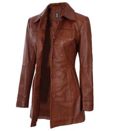 Fitted Cognac Leather Jacket, Fitted Outerwear With Leather Lining For Fall, Winter Cognac Fitted Leather Jacket, Classic Soft Leather Outerwear For Fall, Fitted Leather Outerwear In Cognac, Fitted Cognac Leather Outerwear, Soft Leather Winter Outerwear For Work, Soft Leather Outerwear For Winter Workwear, Soft Leather Outerwear For Winter Professional Wear