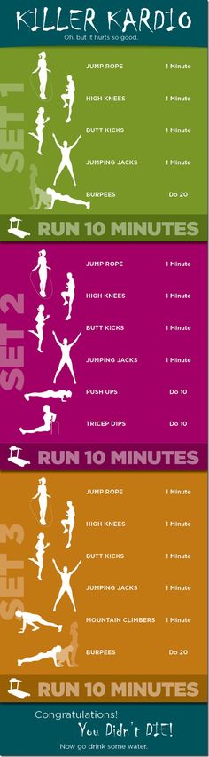 the poster for killerradio's run to 10 minutes, which includes four different colors