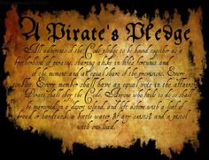 a pirate's message written in black ink on an old parchment paper with the words pirates