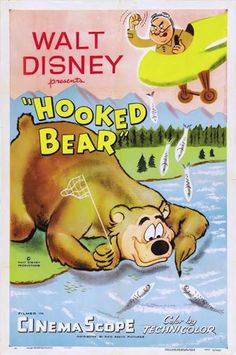 an old movie poster for the film hooked bear