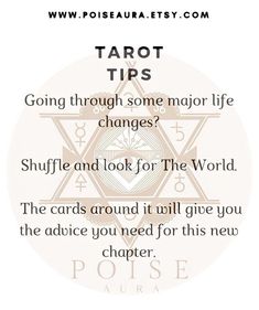 the tarot tips page with text on it