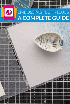 the cover of an embossing technique is shown on top of a piece of paper