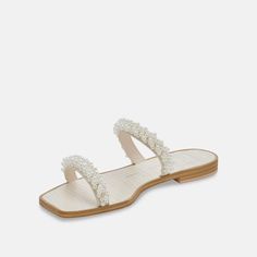 IVEE SANDALS VANILLA PEARLS – Dolce Vita Wide Sandals, Girl Sandals, Bachelorette Party Outfit, Vanilla Girl, Spring Sandals, Chic Shoes, Bride Accessories, Wedding Sandals, Girls Sandals