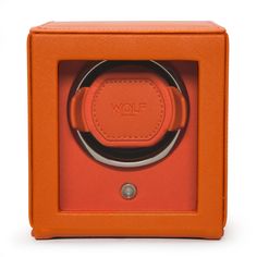 Wolf1834 Watch Winder Cub Single Watch Winder with Cover- Orange Sleep Phases, Watch Safes, Watch Winders, Universal Adapter, Watch Winder, Busy Life, Miss A, Palermo, Chrome Finish