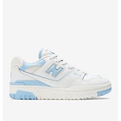 Women’s Size 8 Color White/Baby Blue I’ve Only Worn These A Few Times New Balance Blue Sneakers With Rubber Sole, New Balance White, Balance 550, Shoes New Balance, White Sneakers Women, New Balance Shoes, Sneakers White, Women's Sneakers, Womens Shoes Sneakers