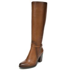 PRICES MAY VARY. Polished + comfortable tall boot for women with wraparound strap and buckle detail Leather upper with an almond toe knee high women's boots Side zip closure for easy on/off and comfortable everyday wear Contour+ Comfort technology for a premium fit and all-day comfort experience Block heel boots with non-slip outsole Wide Calf Tall Boots, Wide Calf Knee High Boots, Shaft Boots, Comfortable Stylish Shoes, Tall Leather Boots, Wide Calf Boots, Block Heel Boots, Leather Block Heels, Wide Calf