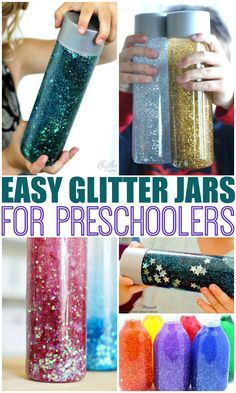 easy glitter jars for preschoolers to make