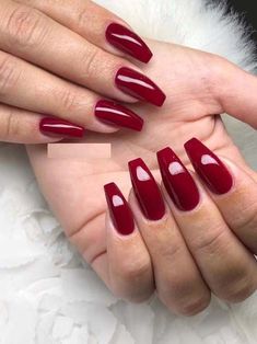 Hand Nails, Beauty Zone, Wine Nails, Latest Nail Designs, Maroon Nails, Gelish Nails, Nice Nails, Nail Colour, Nails Red