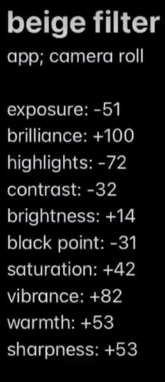 the text reads, beje filter app camera roll