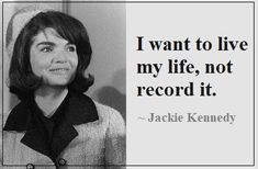 a black and white photo of a woman with a quote on it that says, i want to live my life, not record it