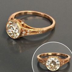 an image of two wedding rings with diamonds on the top and one in the middle