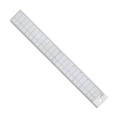 a ruler is shown on a white surface with no lines or numbers in front of it