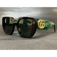 Brand New With Box, Cards, And Never Used! 100% Authentic! Gucci Green Sunglasses With Mirrored Lenses, Elegant Green Gucci Sunglasses, Luxury Green Gucci Sunglasses, Gucci Cat Eye Sunglasses, Gucci Frames, Foldable Sunglasses, Bamboo Sunglasses, Black Aviator Sunglasses, Black Cat Eye Sunglasses