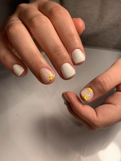 Sun Nails, Hippie Nails, Happy Nails, Simple Gel Nails, Minimal Nails, Vibrant Nails