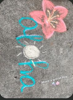 the word hope written in chalk and colored crayons with a flower on it