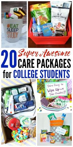 the top 20 care packages for college students that you can use to help them get organized