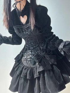 Gothic Short Lolita Dress – Pastel Kitten Victorian Gothic Dress, Dark Tiger, Unique Clothing Stores, Goth Dresses, Gothic Shorts, Gothic Dresses, Halloween Princess, Techwear Fashion, Modern Gothic