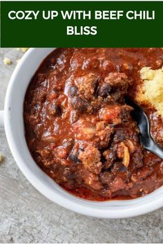 Cozy Up with Beef Chili Bliss Beef Chili Recipes, Ground Beef Chili Recipe, The Best Chili Recipe, Classic Chili Recipe, Homemade Chili Recipe, The Best Chili, Ground Beef Chili, Beef Chili Recipe