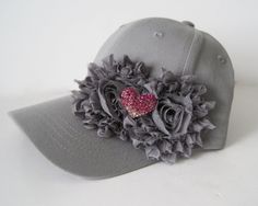 Youth Toddler Grey Baseball Cap with Charcoal by theraggedyrose Gray Snapback Hat For Spring, Gray Cap For Spring, Gray Spring Visor Hat, Gray Spring Cap, Gray Brimmed Baseball Cap, One Size Fits Most, Gray Curved Brim Baseball Cap For Spring, Gray Baseball Cap For Spring, Adjustable Brimmed Gray Baseball Cap, Womens Ball Caps