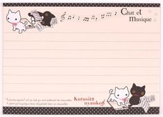 a note with cats and music notes on it