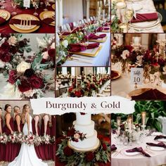 burgundy and gold wedding color scheme