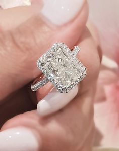 Radiant Halo Engagement Ring, Trendy Engagement Rings, Engagement Ring Cut, Radiant Cut Ring, Radiant Cut Diamond Engagement Rings, Radiant Cut Diamond Ring, Radiant Cut Engagement Ring, Radiant Halo