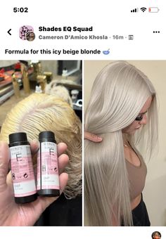 Haircuts And Styles For Women, White Blonde Formula Redken, Shades Blonde Formula, Sallys Hair Color Formulas, Vanilla Blonde Formula Redken, Silver Hair Toner Formula, Creamy Blonde Toner Formula, Silver Toner Formula, Milky Blonde Hair Formula