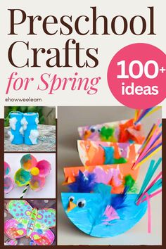 paper plate crafts for spring with the title preschool crafts for spring