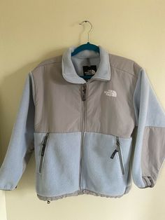 The North Face Blue Denali Zip Fleece Jacket Youth LG. Very Good used condition with minimal pilling on edge of sleeve. Zipper in good working condition and there are no stains or holes in the jacket. Blue North Face Jacket, North Face Fleece Jacket, Polartec Fleece, Fleece Jacket Womens, North Face Fleece, Winter Fits, North Face Jacket, Blue Jacket, Fleece Jacket