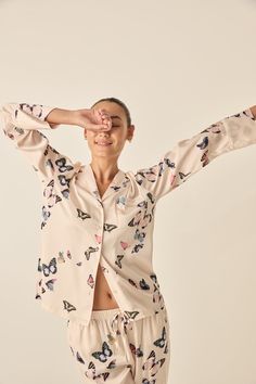 Fluttering Butterflies, Satin Set, Brand Magazine, Nightwear Women, Blazer With Jeans, Polyester Satin, Sustainable Fabrics