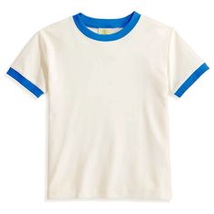 A nostalgic tribute to the iconic Retro times in off white and blue colors. Crafted with care, this Ringer Tee combines classic design elements with a touch of vintage charm. Made from high-quality cotton, our ringer t-shirt offers a comfortable and breathable fit Retro Cream Short Sleeve T-shirt, Retro Beige Short Sleeve T-shirt, Retro Cream Cotton Tops, Retro Cream Cotton Top, Cream Cotton Retro Top, Retro Beige Crew Neck Top, Retro Beige Cotton Tops, Retro Beige Crew Neck T-shirt, Beige Retro Crew Neck T-shirt