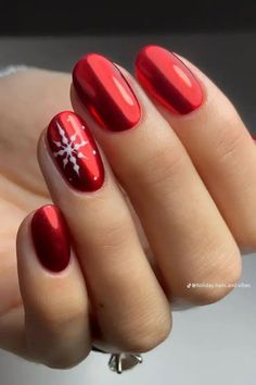 Red Chrome Nails, Red Chrome, Chrome Nails Designs, Red Christmas Nails, Red Manicure, Christmas Gel Nails, Red Nail, Festival Nails, Dipped Nails