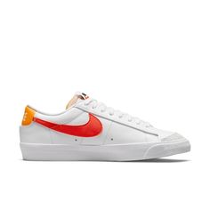 Nike Womens WMNS Blazer Low'77 Orange University Gold DC4769-105 Nike Blazer Low 77, Nike Blazer Low, Blazer Low, Nike Womens, University Blue, Nike Blazer, Nike Cortez Sneaker, Blue Orange, Black Cat