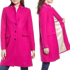 Bright Pink, No Defects. Pet/Smoke Free House. House Sold, Home Free, Bright Pink, J Crew, Jackets & Coats, Fall Winter, Size 4, Jackets For Women, Pet