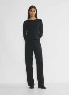 LUXE LOUNGE TOMORROW PANT | Aritzia Dinner In Paris, Ribbed Pants, Luxe Lounge, Coat Trends, Tailored Coat, 70s Boho, Zip Sweater, Ribbed Fabric, Crew Socks