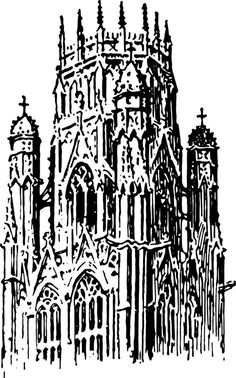 Lantern Tower at St. Ouen - Rouen, France, vintage engraving. Cross Gothic Tattoo, Church Tattoo, Traditional Tattoo Stencils, Camera Tattoos, Castle Tattoo, Back Tats, Medieval Tattoo, Rouen France, Knight Tattoo