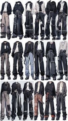 Tomboy Inspo Outfits, Gothic Streetwear Fashion, Male Outfit Design, Oc Outfit Ideas Male, Character Outfits Drawing, Clothing Design Sketches Male, Male Outfits Drawing, Types Of Clothing, Clothing Design Sketches