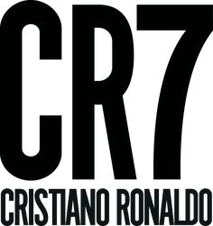 the cr7 logo is shown in black and white