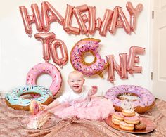 Shop halfway to one photoshoot ideas! Donut halfway to one photoshoot Donut Grow Up Photoshoot, One Year Old Baby Photoshoot, Halfway To One Photoshoot, Pre Birthday Shoot, Halfway To One, One Photoshoot, Up Photoshoot, Six Month Baby, Baby Picture Outfits