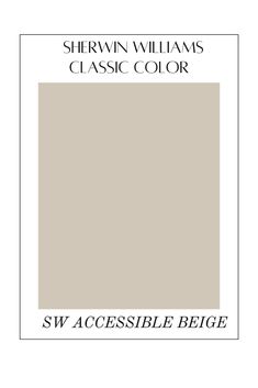 the sheryln williams classic color swatch is shown in light beige and dark brown