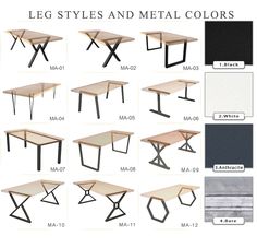 the table is shown with different colors and sizes for each piece, including black and white