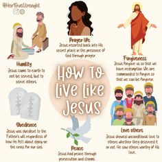 how to live like jesus info sheet with images and text about the bible's significance